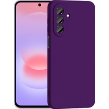 Caseart Samsung Galaxy A37 ile Uyumlu Kapak Kamera Korumalı Içi Kadife Lansman Silikon Kılıf - Mor