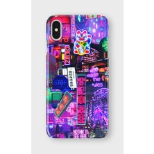 Karsu Design iPhone Xs Max Uyumlu Baskılı Şeffaf Telefon Kılıfı | Koleksiyon: Neon Light Designs