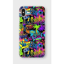 Karsu Design iPhone Xs Max Uyumlu Baskılı Şeffaf Telefon Kılıfı | Koleksiyon: Grafitti Street Art