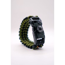Survival Paracord Bileklik Pusulalı Ateş Başlatıcılı Düdüklü Outdoor Bilekliği | Tanto Bushcraft