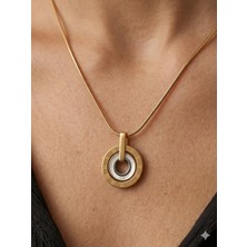 Stainless Steel 316L Çelik Altın Kaplama Roma Rakamlı Kolye