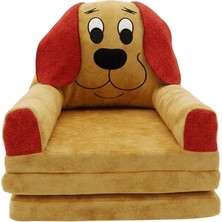 Abt Köpek Figürlü Katlanabilir Çocuk Koltuğu Açılır Yataklı Minder Çocuk Oturma Koltuğu