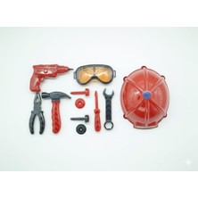 Meslek Setleri - Baretli Tamir Seti 11 Parça - Kırmızı (Lisinya)