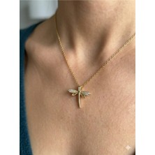 Stainless Steel 316L Çelik Altın Kaplama Yusufçuk Kolye