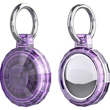 ​zore Airtag 04 Uyumlu Silikon Anahtarlık-Mor