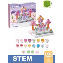 Oscar 193 Parça Manyetik Yapı Blokları - Mıknatıslı Minecraft Küp 3D Stem Eğitici Oyuncak Seti