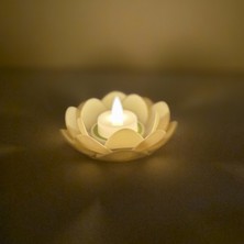 Tasarım Dekoratif 3D Pla Baskı Lotus Tealight Mumluk