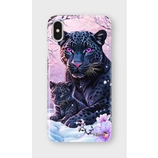 Karsu Design iPhone Xs Max Uyumlu Baskılı Şeffaf Telefon Kılıfı | Koleksiyon: Minimal Black Panther