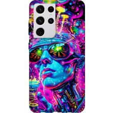 Karsu Design Samsung Galaxy S21 Ultra Uyumlu Baskılı Şeffaf Telefon Kılıfı | Koleksiyon: Vaporwave Retro