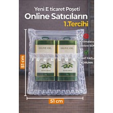 Askur 51X51 cm 50 Adet (2x) 5 Lt Teneke Için Havalı Kargo Poşeti Airbag