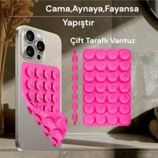 Case Collection Slikon Çift Taraflı Vantuz Telefon Tutucu Vakum,cama Yapışan Çift Taraflı