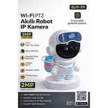 Yellowtech Wi-Fi Ptz Akıllı Robot Ip Kamera 2mp 1080P Gece Görüşlü Hareket Takipli Çift Yönlü Sesli Tf Kart Destekli Ev Içi Güvenlik Kamerası