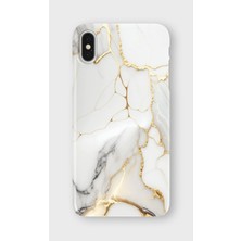 Karsu Design iPhone Xs Max Uyumlu Baskılı Şeffaf Telefon Kılıfı | Koleksiyon: Marble And Gold Luxury