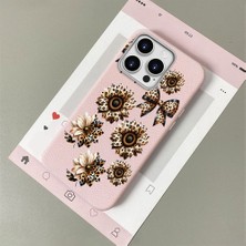 HONTINGA iPhone 14 Pro ile Uyumlu Kılıfı Deri Dokusu Anti Düşme Yumuşak Silikon Telefon Kılıfı Yaratıcılık Desen K7-3074