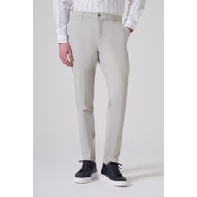 Morven  Erkek Taş Trend Yandan Lastikli Slim Fit Pantolon