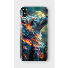 Karsu Design iPhone X/xs Uyumlu Baskılı Şeffaf Telefon Kılıfı | Koleksiyon: Alpha Wolf