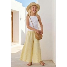 Queen Kids Kız Çocuk Halter Yaka Ribana  T-Shırt Beyaz