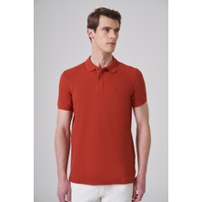 Morven  Erkek Tarçın Basic Polo Yaka Dynamic Fit T-Shirt