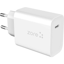 More TR ​​zore Xmac Serisi X3 20W Seyahat Şarj Başlığı - Beyaz