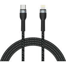 More TR Siyah Shira Serisi Type-C To Lightning Pd Kablo 2 Metre
