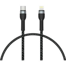 More TR Siyah Shira Serisi Type-C To Lightning Pd Kablo 30 cm