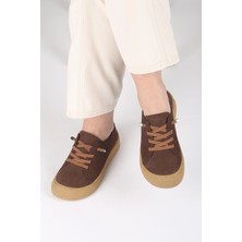 Benetton Pierre Cardin Luna Hakiki Deri Kahve Slip-On Kadın Ayakkabı