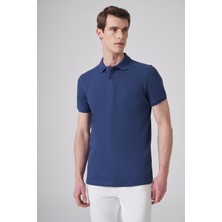 Morven  Erkek Marine Basic Polo Yaka Dynamic Fit T-Shirt