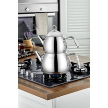 Cooker Afitap Aile Boy Paslanmaz Çelik Çaydanlık Takımı 1,75 -3 Litre CKR3921