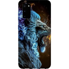 Karsu Design Samsung Galaxy S20 Fe Uyumlu Baskılı Şeffaf Telefon Kılıfı | Koleksiyon: Majestic Lion
