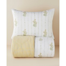 English Home Delicate Bloss Pamuklu Tek Kişilik Nevresim Seti 160x220 cm Sarı-Yeşil