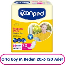 Canped M Beden Orta Mesane Pedi 20 Adet Cilt Dostu Özellikli 20x6 Kullanım İçin İdeal