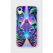 Karsu Design iPhone Xr Uyumlu Baskılı Şeffaf Telefon Kılıfı | Koleksiyon: Vaporwave Retro