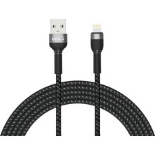 Siyah Shira Serisi Lightning USB Kablo 3 Metre