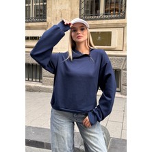 la & vetta Yumuşak Dokulu Yan Fermuarlı Sweatshirt