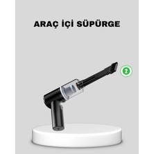 Mini Şarjlı Araç Süpürgesi – 120W Güçlü Motor, 5500PA Vakum Emiş, Yıkanabilir Filtre - Lisinya