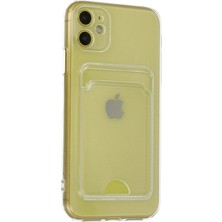 İlk El Grup Ieg™  Iphone 11 Kılıf Kart Şeffaf Silikon - Şeffaf