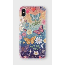 Karsu Design iPhone X/xs Uyumlu Baskılı Şeffaf Telefon Kılıfı | Koleksiyon: Butterfly Aesthetic