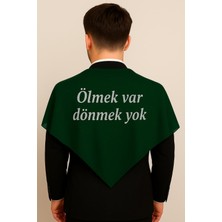 Evsay Özel Yazılı Damat Kına Asker Şalı Omuz Örtüsü Nakış Işlemeli Özel 100*100 cm Gri
