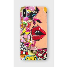 Karsu Design iPhone Xs Max Uyumlu Baskılı Şeffaf Telefon Kılıfı | Koleksiyon: Y2K Retro Patterns