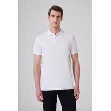 Morven  Erkek Beyaz Basic Polo Yaka Dynamic Fit T-Shirt