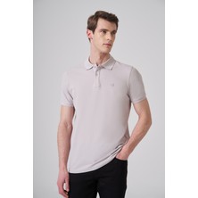 Morven  Erkek Gri Basic Polo Yaka Dynamic Fit T-Shirt