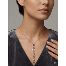 Stainless Steel 316L Altın Kaplama Kararmaz Çelik Çok Taşlı Kolye