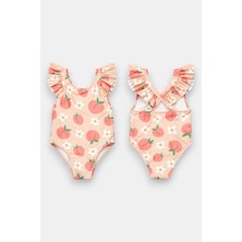 My Kids Wear Kız Çocuk Fırfır Detaylı Şık Tasarım Çapraz Askılı Mayo 12735