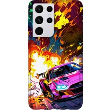 Karsu Design Samsung Galaxy S21 Ultra Uyumlu Baskılı Şeffaf Telefon Kılıfı | Koleksiyon: Automobile Life Style