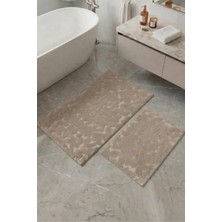 Neşe Home Collection Banyo Paspas Seti 2'li | Kaymaz Taban, Yıkanabilir | Leke Tutmaz Klozet Takımı 60X100-40X60CM