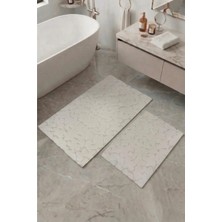 Neşe Home Collection Banyo Paspas Seti 2'li | Kaymaz Taban, Yıkanabilir | Leke Tutmaz Klozet Takımı 60X100-40X60CM