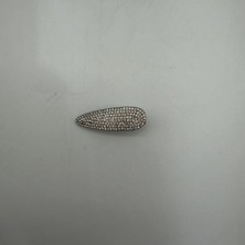 Mare Accessories Taş Detaylı Parlak Silver Mandal Saç Tokası