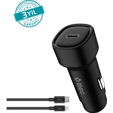 Ttec Smartcharger Pd 30W Araç Hızlı Şarj Aleti Usb-C - Lightning Kablo