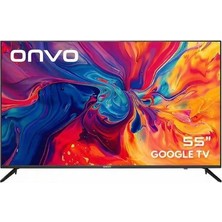 Onvo 55VL90N4UA 55'' 4K Ultra Hd Google Tv | Dahili Uydu Alıcılı | Netflix Youtube | 2026 Model Smart LED Tv
