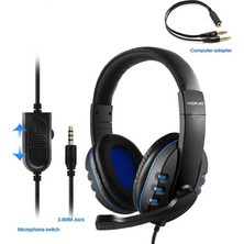 Tgco Yes Plus GM-111 Oyuncu Kulaklığı 3.5mm-Siyah-Mavi